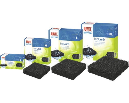 Juwel BioCarb actieve koolstofsponzen in verschillende maten voor aquariumfilters