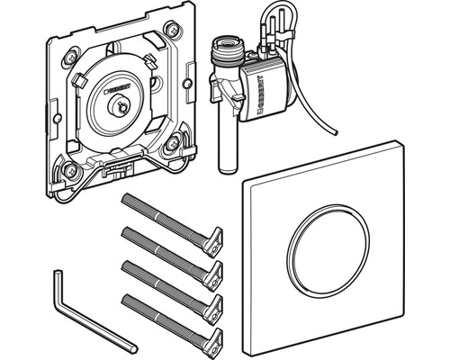 Geberit bedieningspaneel en montage-element voor reservoirs