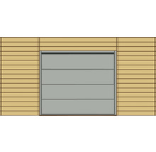 Garagedeur in een houten wand