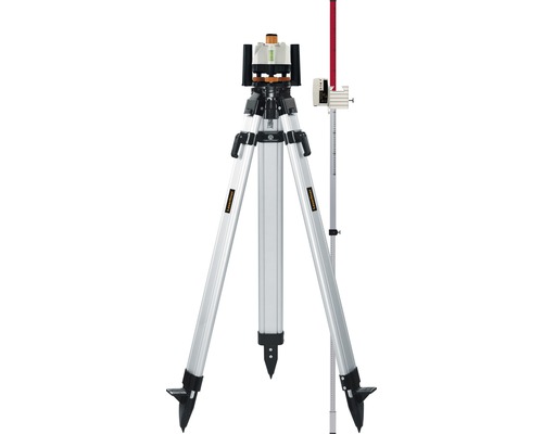 Roterende laser met statief en meetlat