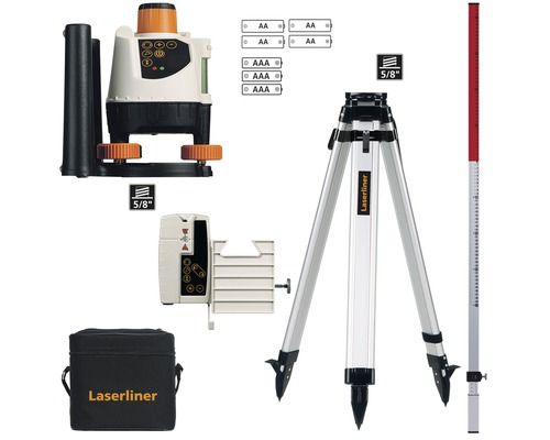 Laserliner rotatielasersset met statief, meetlat en accessoires