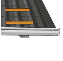 Dak met dakgootsysteem en dakafvoer