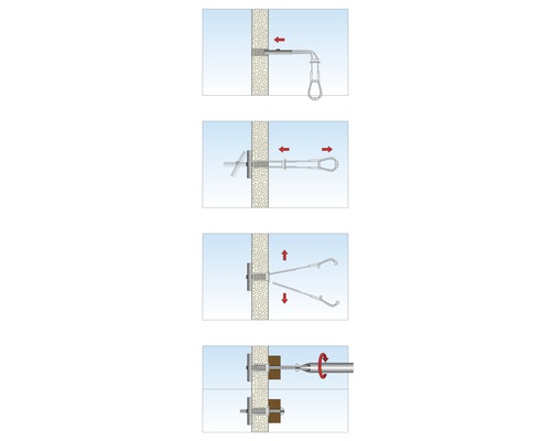 Montage-instructies voor een plug in vier stappen