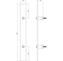 INTERSTEEL Deurgreep 400x40 mm antiek roest