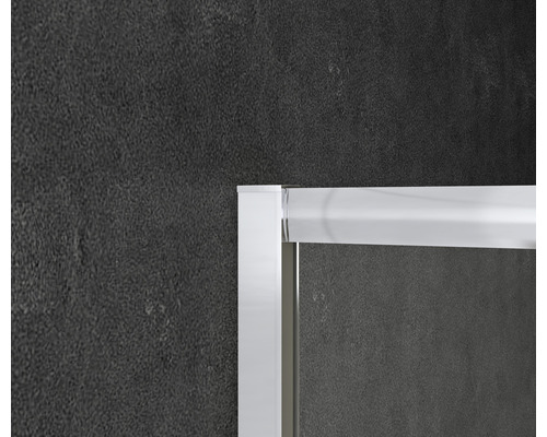 Detailopname van een douchecabine met frame