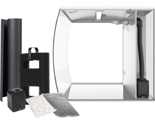Aquarium met filter, pomp en accessoires