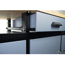 KÜPPER Werkbank 170 cm zilver-zwart (2 deuren, 6 laden)-thumb-1 KÜPPER Werkbank 170 cm zilver-zwart (2 deuren, 6 laden)-thumb-1