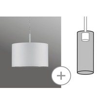 Witte hanglamp met extra lamp