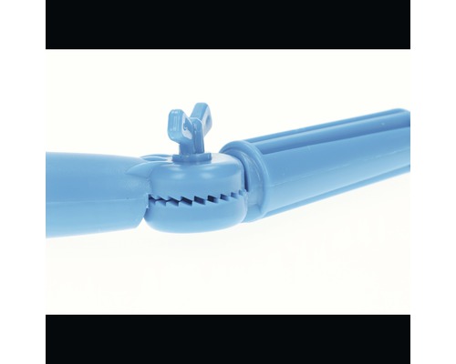 Blauwe gietstafgreep met stelschroef