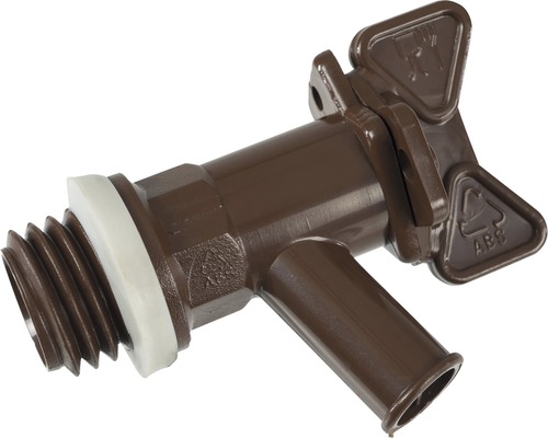 Kunststof kraan met slangaansluiting