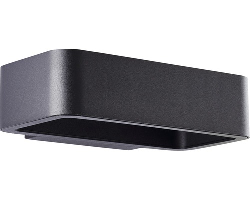 Zwarte rechthoekige buitenwandlamp