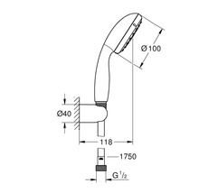 GROHE Doucheset Vitalio Start 100 2 stralen 27950000