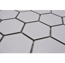 Mozaïektegel keramisch HX 085 hexagon wit mat 32,5x28,1 cm-thumb-2
