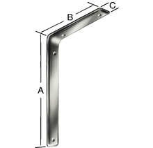 Plankdrager 3F 23,5x16 cm nikkel mat