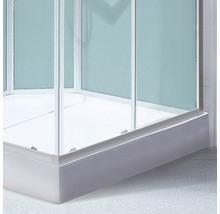 Douchecabine met helder glas en lage instap
