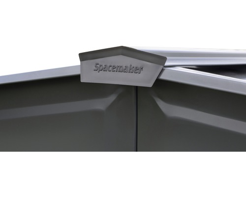 Detailopname van een Spacemaker tuinhuis