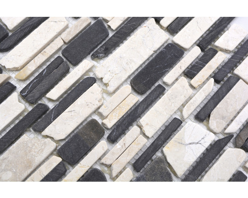 Mozaïektegel van natuursteen met langwerpige stenen