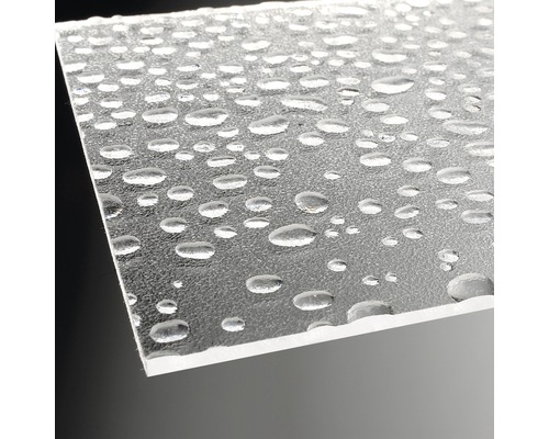 Glasplaat met structuur en druppelpatroon