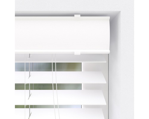 Witte jaloezie voor raamdecoratie en zonwering