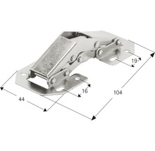 HETTICH Opschroefscharnier met veer vernikkeld-thumb-1 HETTICH Opschroefscharnier met veer vernikkeld-thumb-1