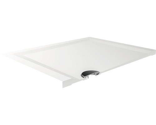 Rechthoekige douchebak van acryl met afvoergarnituur