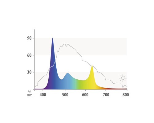 Lichtspectrum analyse diagram