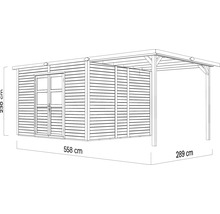 KONSTA Tuinhuis Baltrum 2 incl. vloer en overkapping onbehandeld, 566x289 cm-thumb-13 KONSTA Tuinhuis Baltrum 2 incl. vloer en overkapping onbehandeld, 566x289 cm-thumb-13