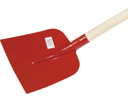 Spade met houten steel en stalen blad