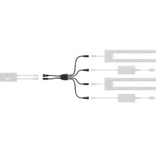 Stroomverdeler voor maximaal vier ledlampen