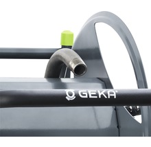 Tuinslangwagen detail met GEKA logo