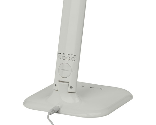 Witte led-bureaulamp met bedieningselementen
