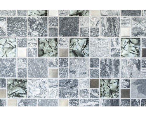 Mozaïektegels met steen- en glaslook