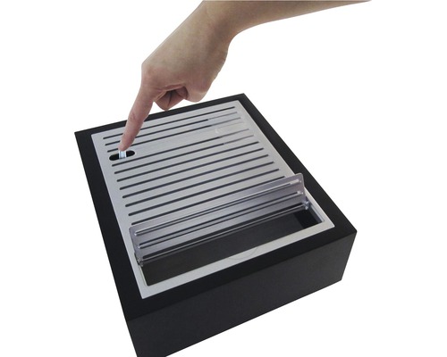 Ethanol haard met regelaar in gebruik