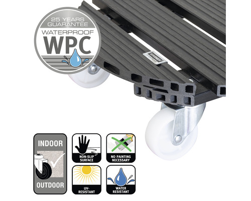 Rolplank van WPC met 25 jaar garantie, waterdicht, voor binnen en buiten, antislip oppervlak, geen schilderwerk nodig, UV-bestendig, waterafstotend.