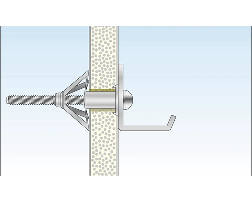 Kipanker met schroef voor bevestiging aan een wand