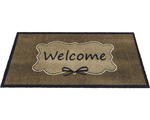 Deurmat met welkom tekst en strik