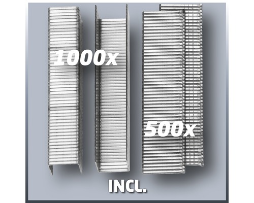 Diverse metalen klemmen, inclusief 1000 stuks en 500 stuks.