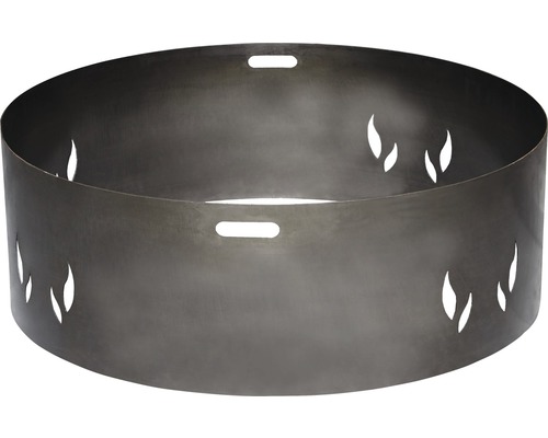 Vuurkorf van staal met vlammotief