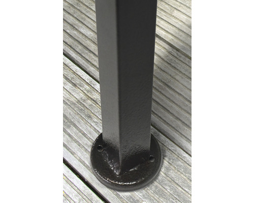 Metalen paalvoet voor terrasleuning