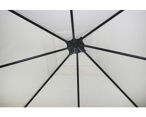 Aanzicht van het interne tentframe van een paviljoen