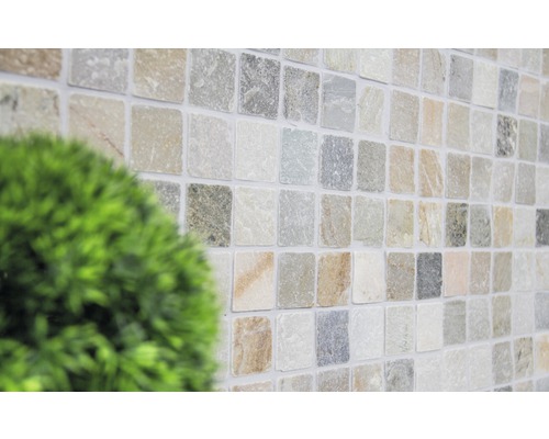 Mozaïektegel met natuurlijke steenlook