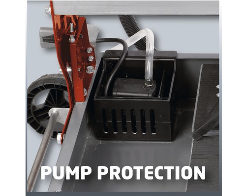Pomp van een tegelsnijmachine met pompbescherming