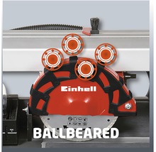 Einhell logo op een tegelsnijmachine met kogellager