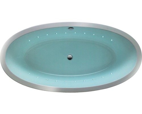 Ovale whirlpool met jets en afvoer