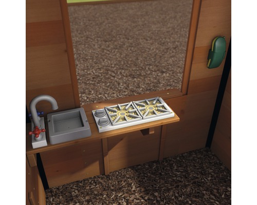 Speelkeuken met gootsteen en kookplaat voor kinderen