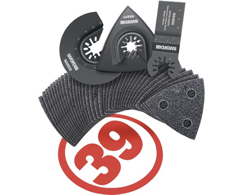 Worx multitool accessoires set, 39-delig
