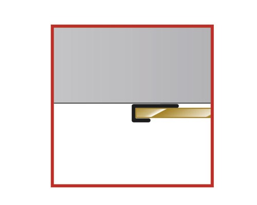 Glaslat met afdichtingsprofiel