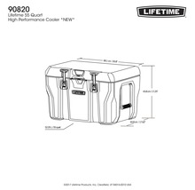 Lifetime koelbox met afmetingen