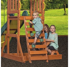 Speeltuin met klimmuur, glijbaan en picknicktafel voor kinderen