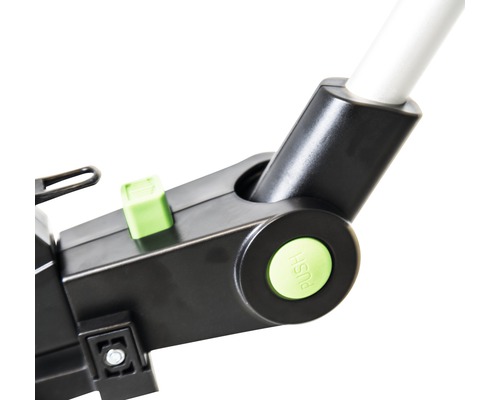 Detailopname van een tuinwals met verstelmechanisme